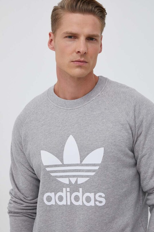 adidas Originals hanorac de bumbac gri IM4501