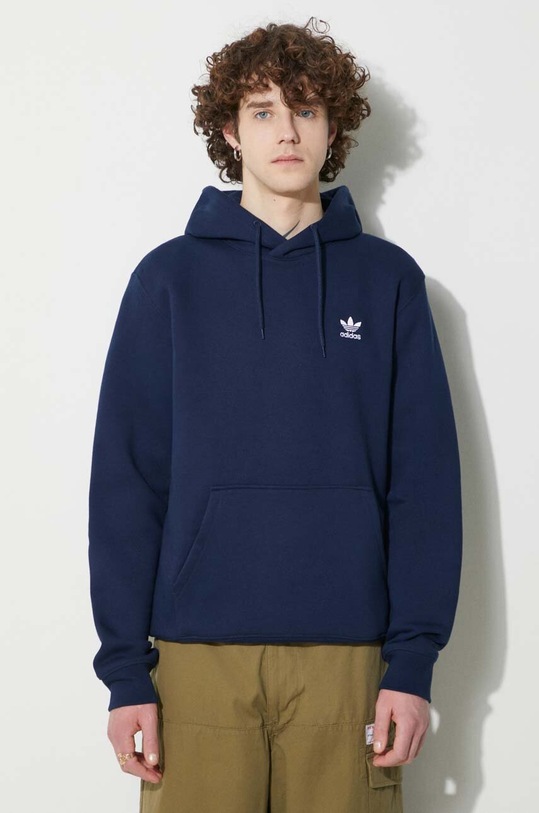 adidas Originals bluza Trefoil Essentials Hoodie z kapturem granatowy IM4524