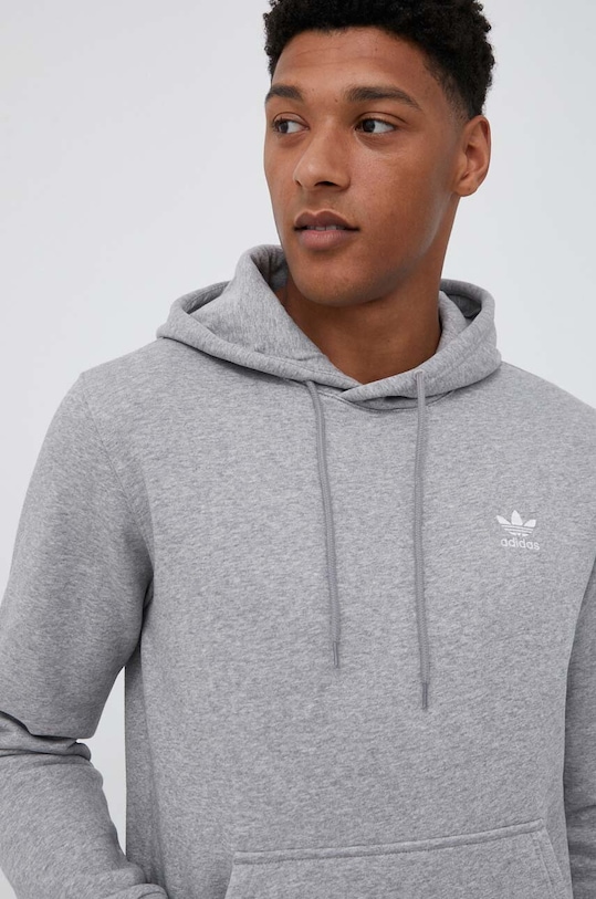 adidas Originals bluza Trefoil Essentials Hoodie z kapturem szary IM4525