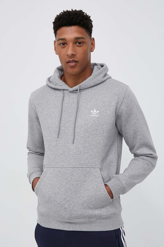 adidas Originals bluza Trefoil Essentials Hoodie szary IM4525