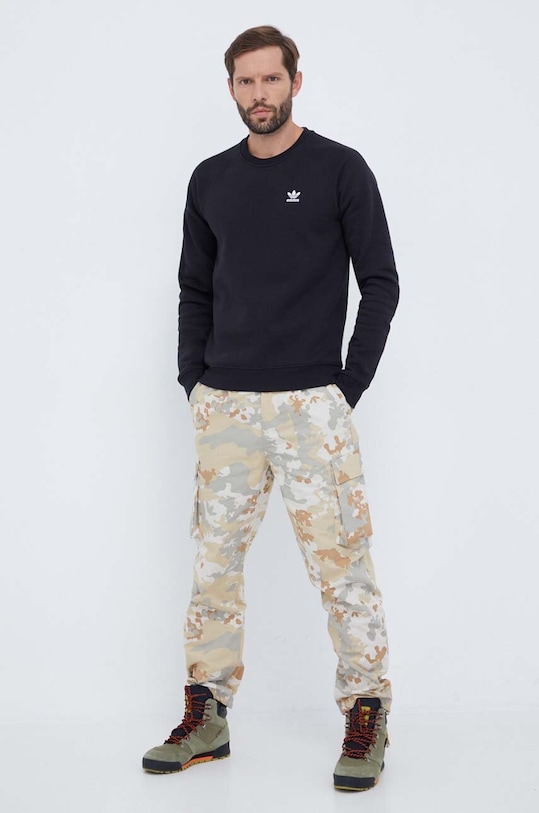adidas Originals bluză Trefoil Essentials Crewneck IM4532 negru AW23