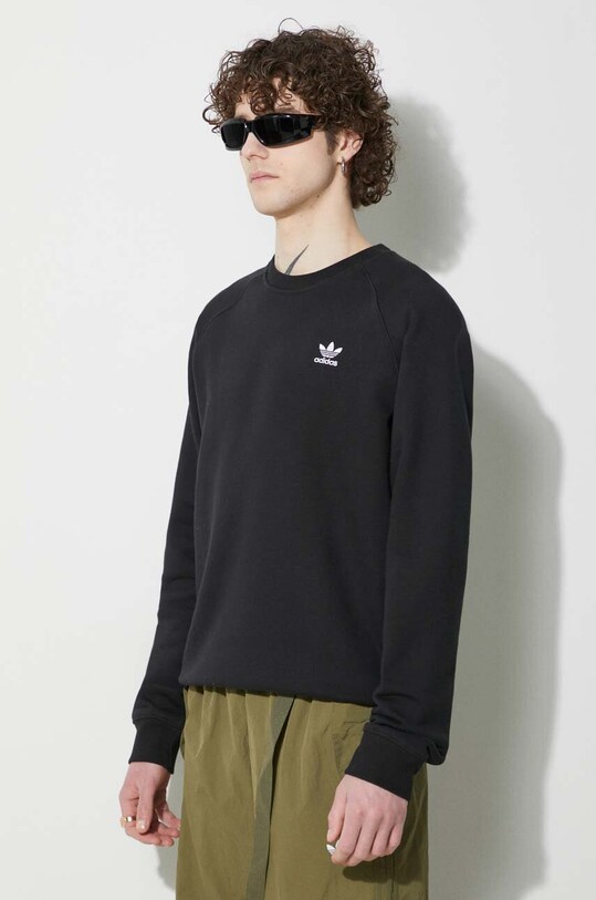 Mikina adidas Originals Trefoil Essentials Crewneck čierna IM4532