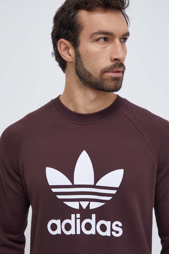 adidas Originals bluza bawełniana brązowy II5759