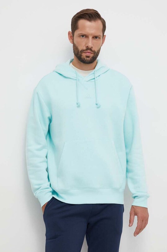Μπλούζα adidas με κουκούλα τιρκουάζ IJ6893