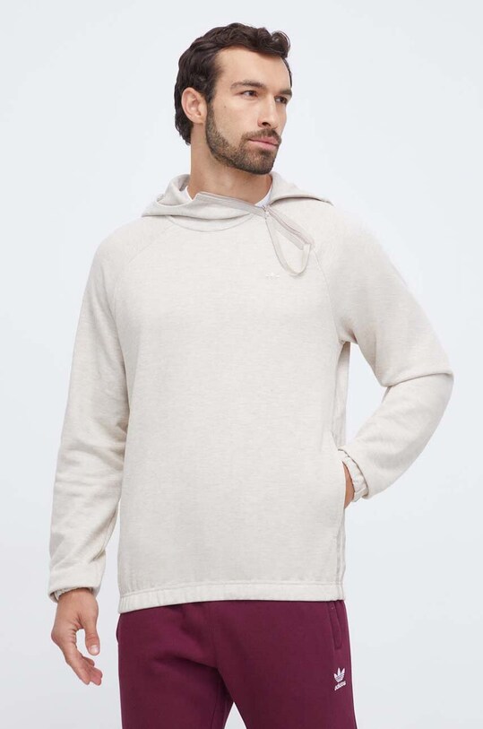 adidas Originals bluza z kapturem beżowy IJ7458