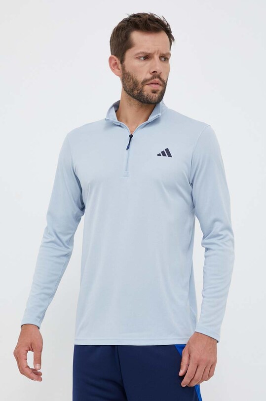 adidas Performance hanorac de antrenament Training Essentials print albastru IJ9620