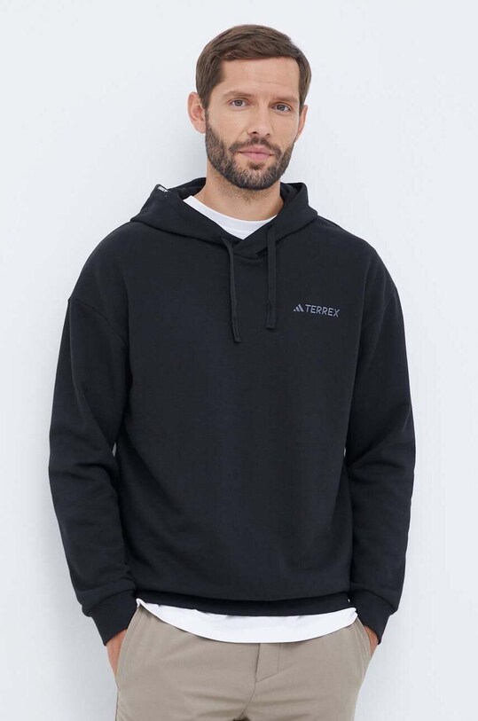 adidas TERREX bluză de trening TERREX Logo uni negru IB6565