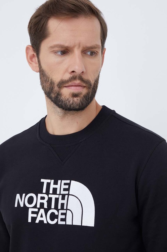 The North Face hanorac de bumbac Drew Peak Crew negru NF0A4SVRKY41