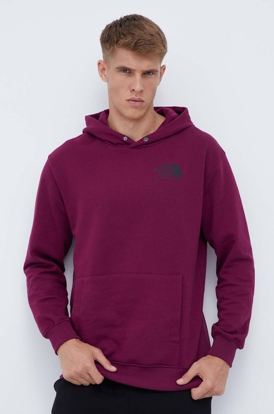 Oblečenie Bavlnená mikina The North Face NF0A853ZI0H1 burgundské