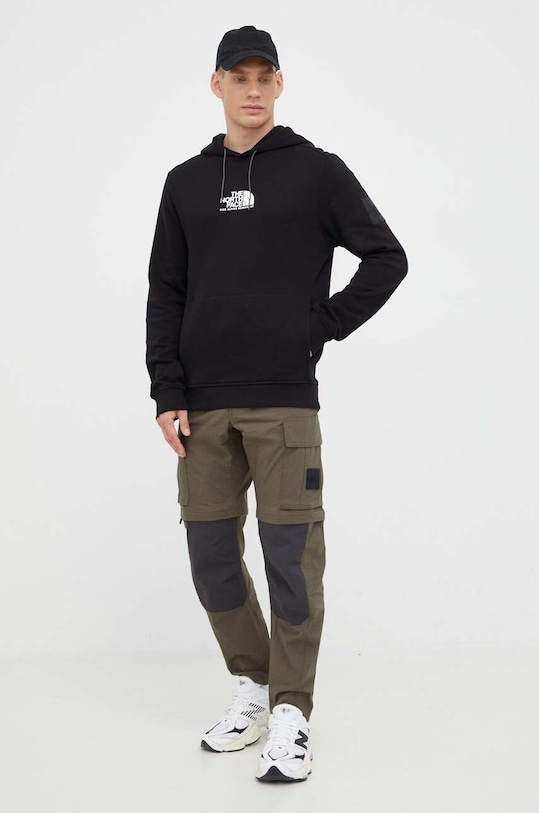 Памучен суичър The North Face NF0A8583JK31 черен AW23
