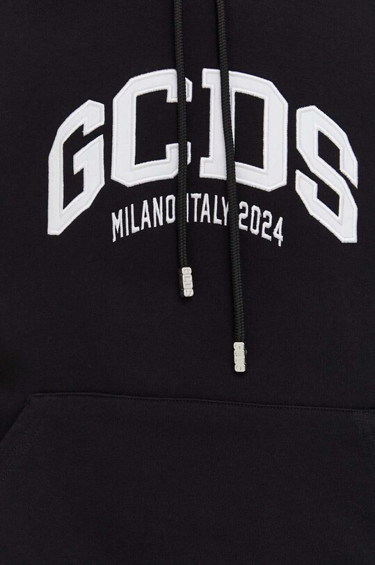 Бавовняна кофта GCDS FW23M100681 чорний