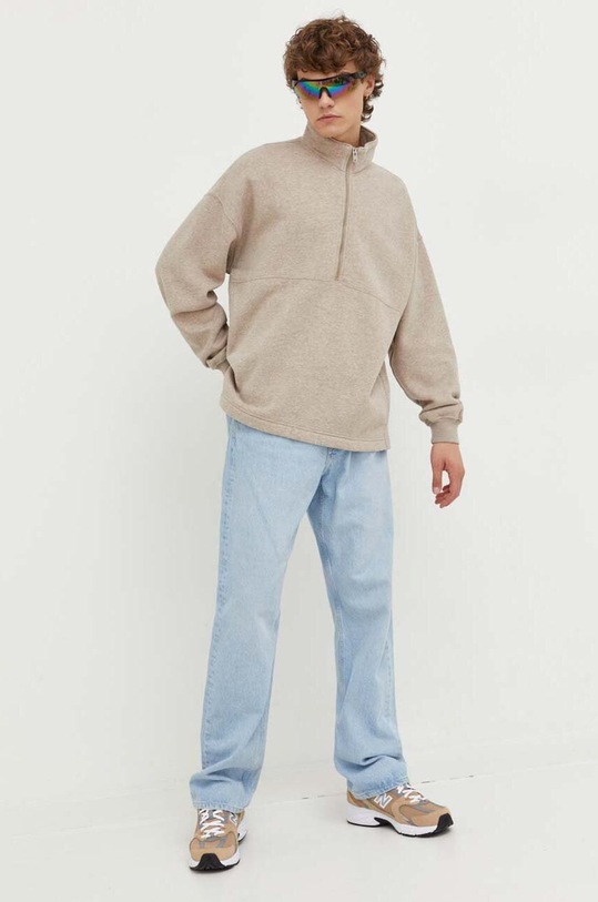 Μπλούζα Abercrombie & Fitch KI122.3162.422 μπεζ AW23
