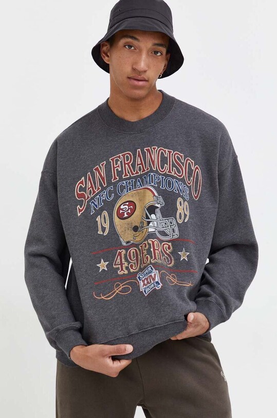 Abercrombie & Fitch bluza x NFL wzorzyste szary KI122.3195.133