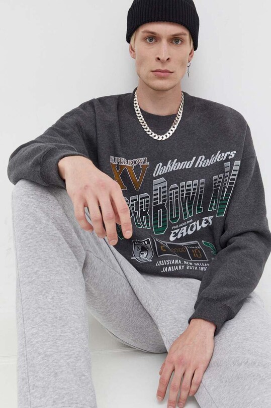 Abercrombie & Fitch bluza x NFL print gri KI122.3204.132