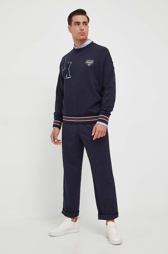 Armani Exchange felső 6RZMJE.ZJDPZ sötétkék AW23