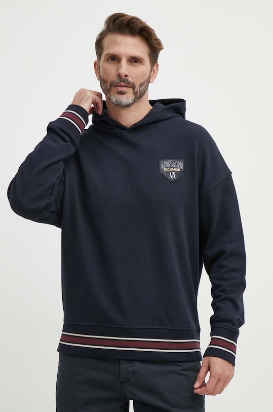 Armani Exchange bluza z kapturem granatowy 6RZMJF.ZJDPZ