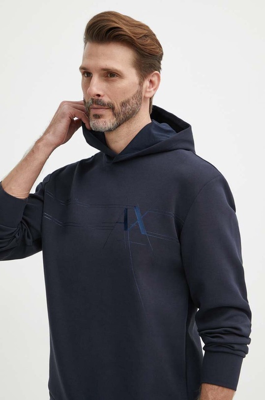 Pulover Armani Exchange Potisk mornarsko modra 6RZMKB.ZJXBZ