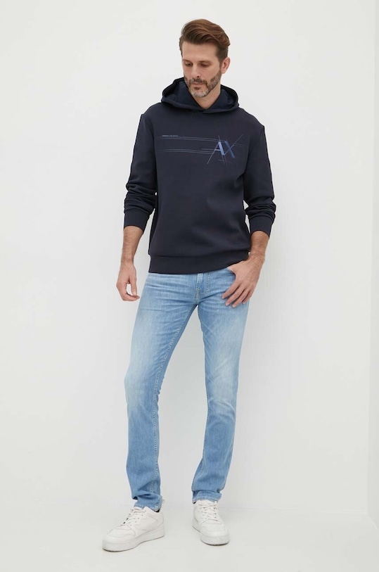 Armani Exchange bluza 6RZMKB.ZJXBZ granatowy AW23