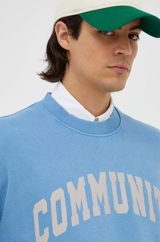 Les Deux bluza bawełniana LDM200138 niebieski