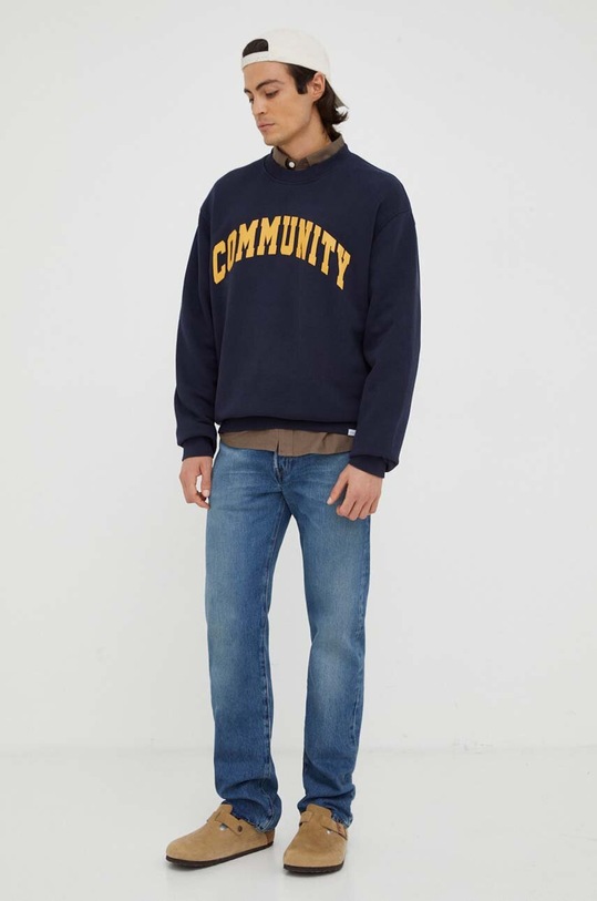 Les Deux hanorac de bumbac LDM200138 bleumarin AW23