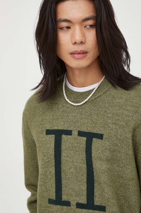 Πουλόβερ με προσθήκη μαλλιού Les Deux πράσινο LDM310033