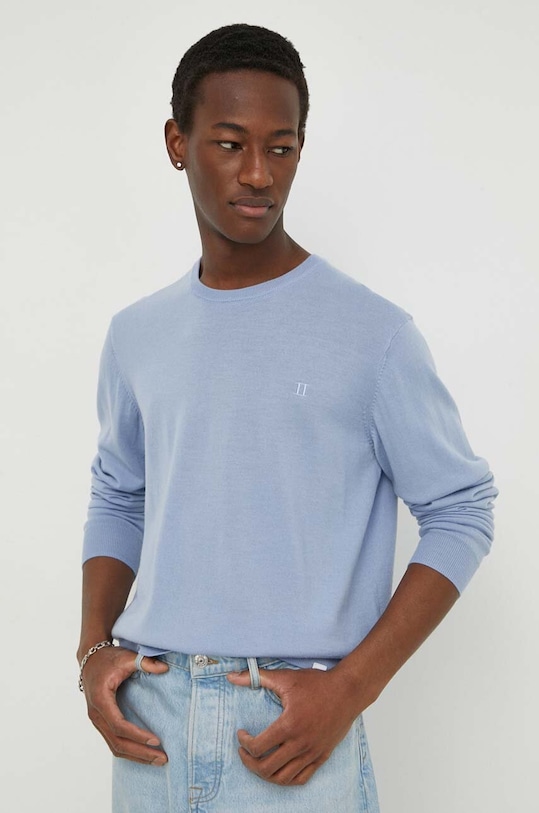 Μάλλινο πουλόβερ Les Deux μαλλί μπλε LDM310094