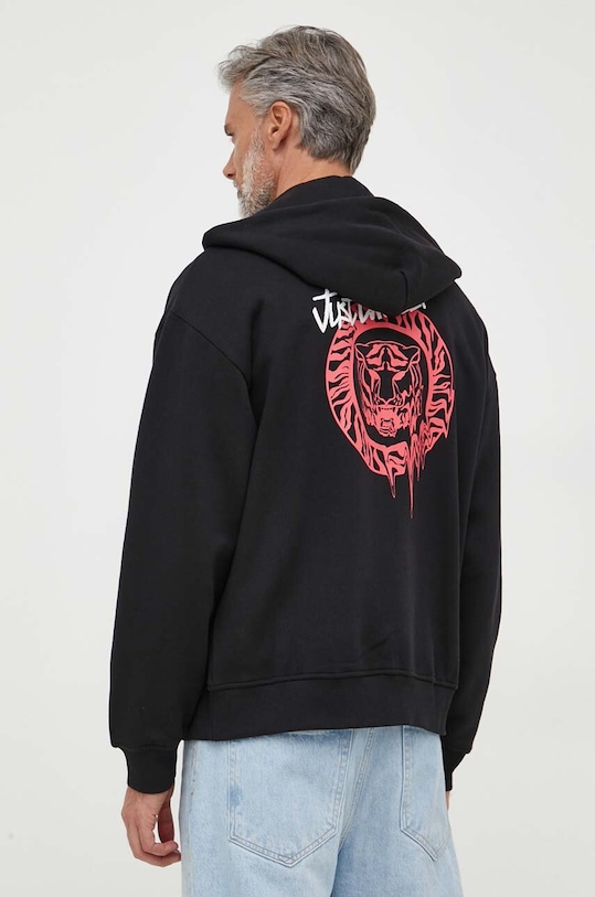 Îmbrăcăminte Just Cavalli hanorac de bumbac 75OAIG02.CF302 negru