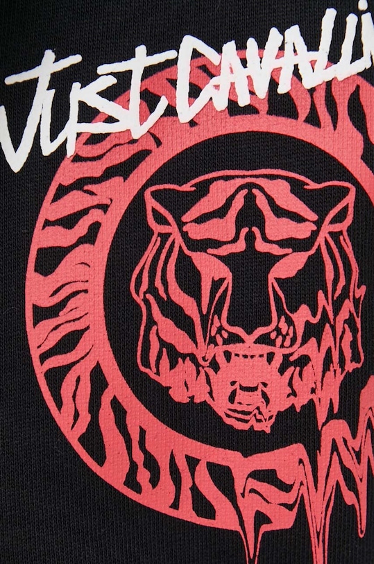 Just Cavalli hanorac de bumbac 75OAIG02.CF302 negru