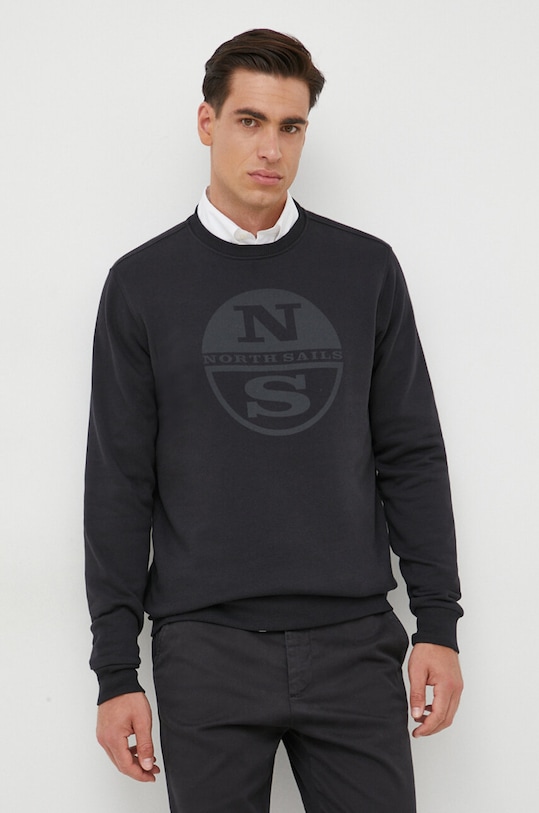 Bavlněná mikina North Sails černá 691160