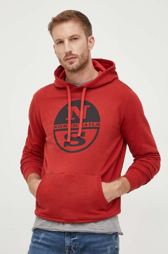 North Sails pamut melegítőfelső pamut piros 691161