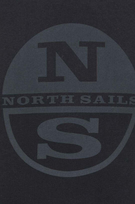 Βαμβακερή μπλούζα North Sails 691161 μαύρο