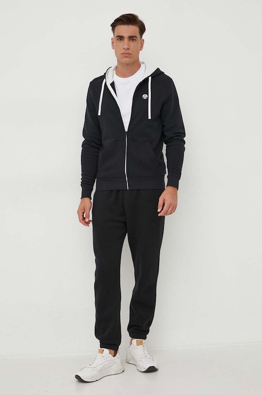 North Sails hanorac de bumbac 691162 negru AW23