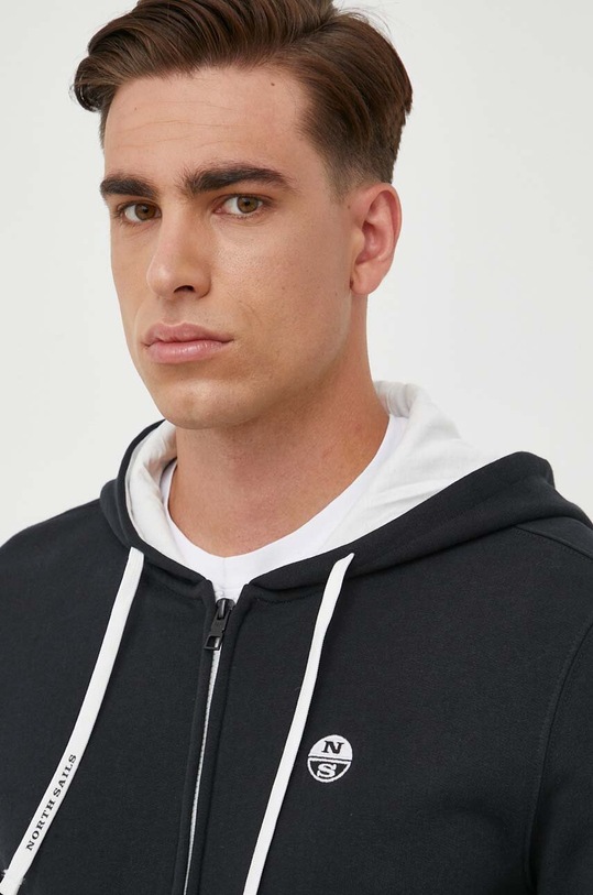 North Sails hanorac de bumbac 691162 negru