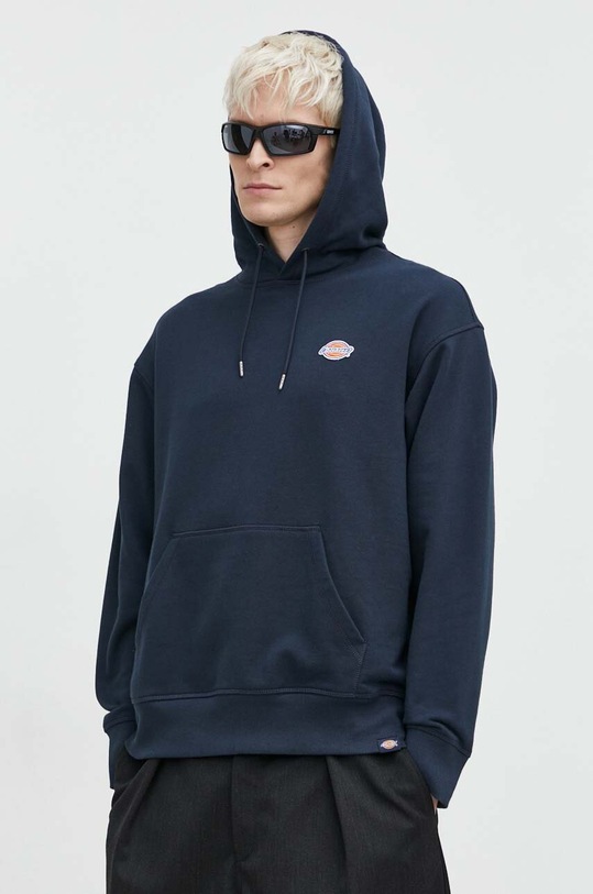 Pamučna dukserica Dickies pamuk mornarsko plava DK0A4YLYBLK1