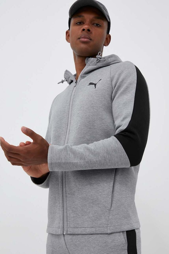 Mikina Puma s kapucňou sivá 585812