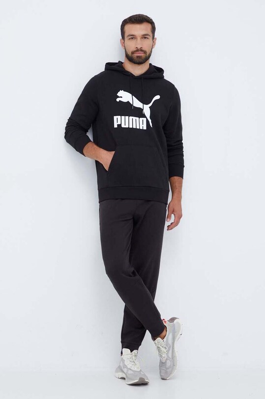 Puma hanorac de bumbac 530084 negru AW23
