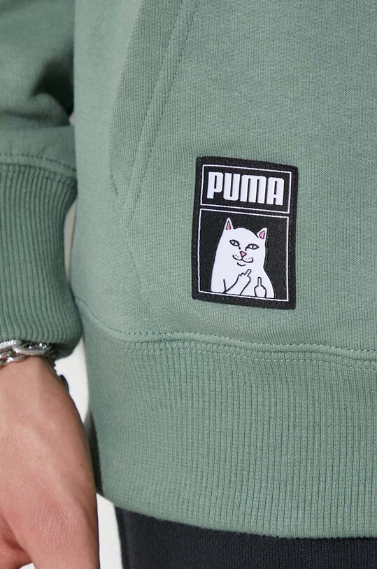 Puma bluza bawełniana PUMA X RIPNDIP 622197 zielony