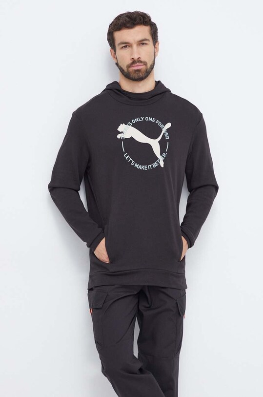 Puma bluza print negru 676064