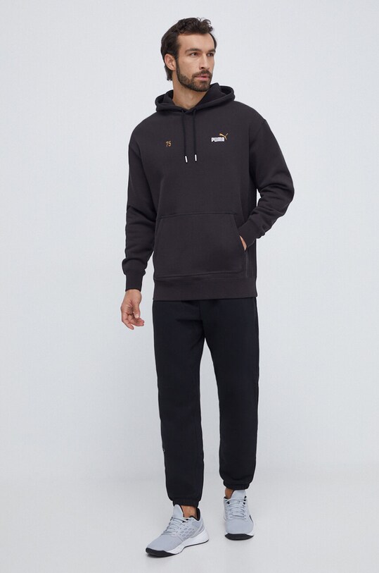 Puma hanorac de bumbac 621740 negru AW23