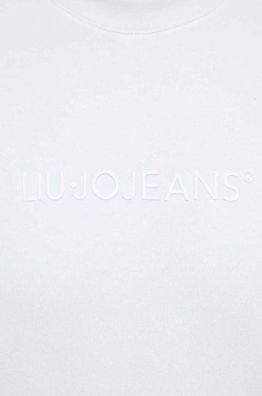 Βαμβακερή μπλούζα Liu Jo M223P203CREWJPRIME λευκό