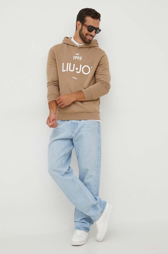 Liu Jo bluza M223P203ESTHOODIE beżowy AW23