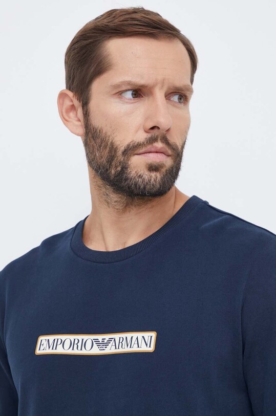 Хлопковая кофта лаунж Emporio Armani Underwear тёмно-синий 111785.3F573