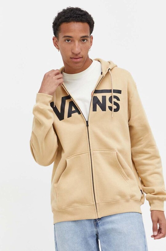 Vans bluza bawełniana nadruk beżowy VN0A456CYUU1