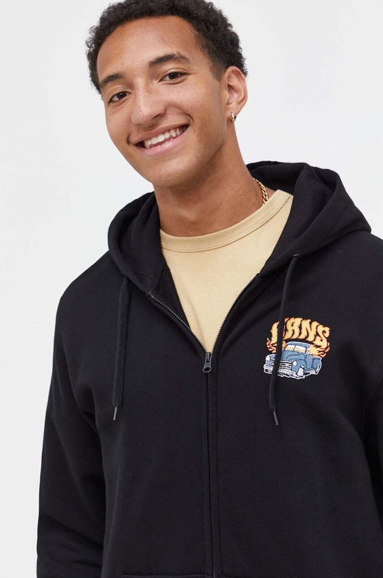 Vans hanorac de bumbac negru VN0008H9BLK1