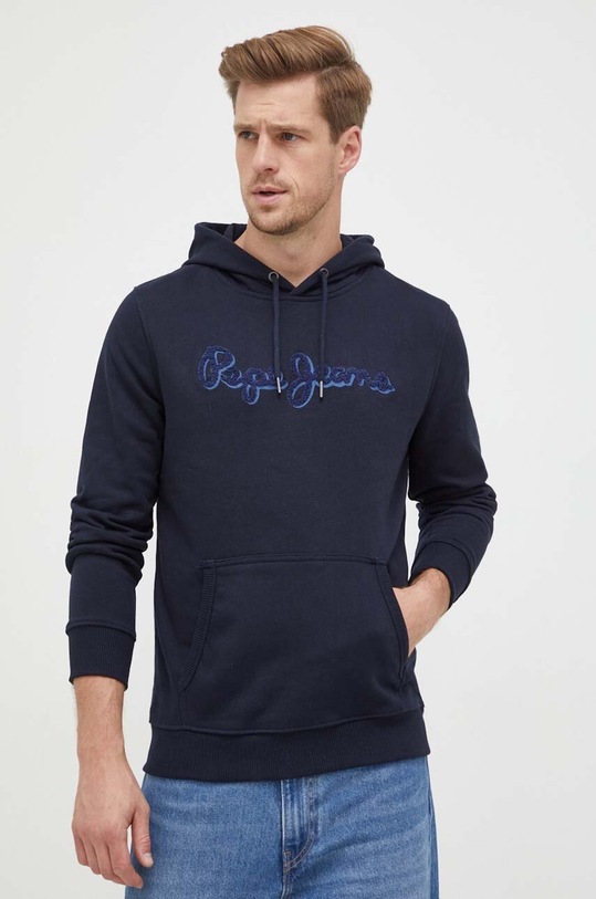 Памучен суичър Pepe Jeans Ryan памук тъмносин PM582328.594