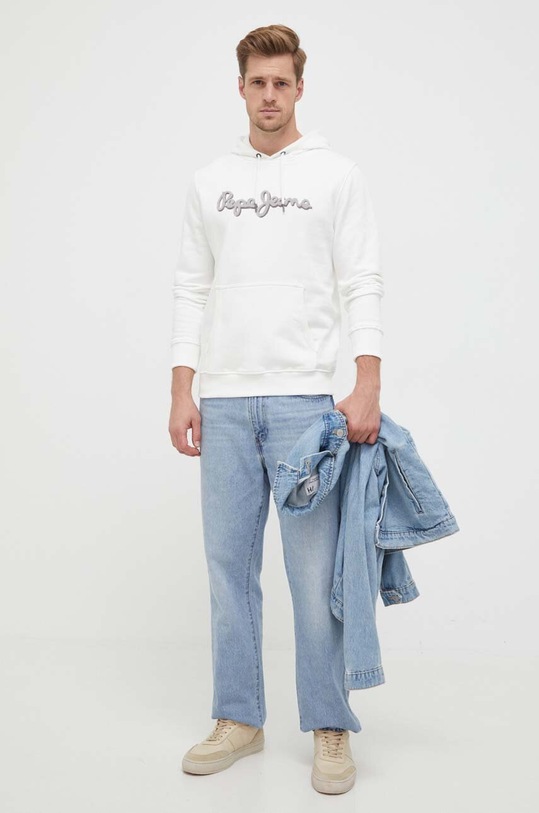Памучен суичър Pepe Jeans Ryan PM582328.803 бял AW23