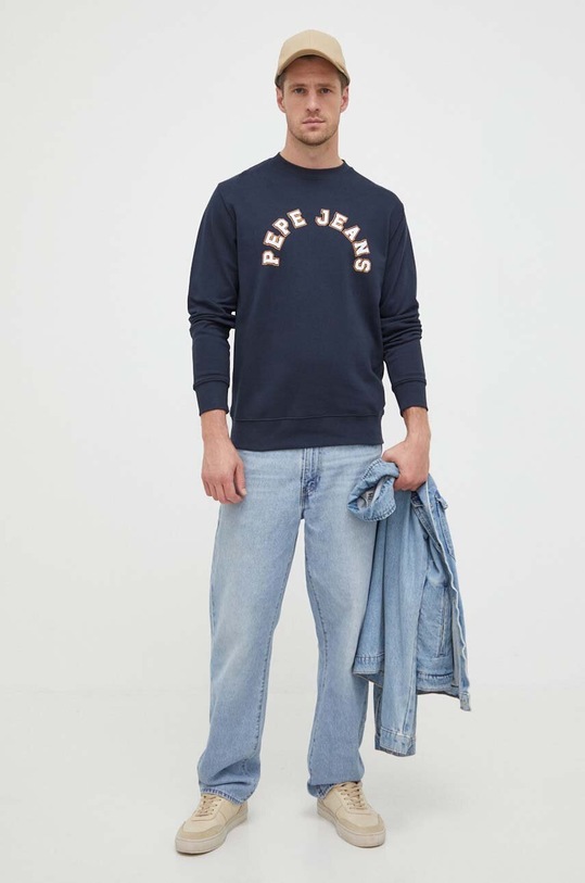 Pepe Jeans bluza bawełniana Westend PM582524.594 granatowy AW23