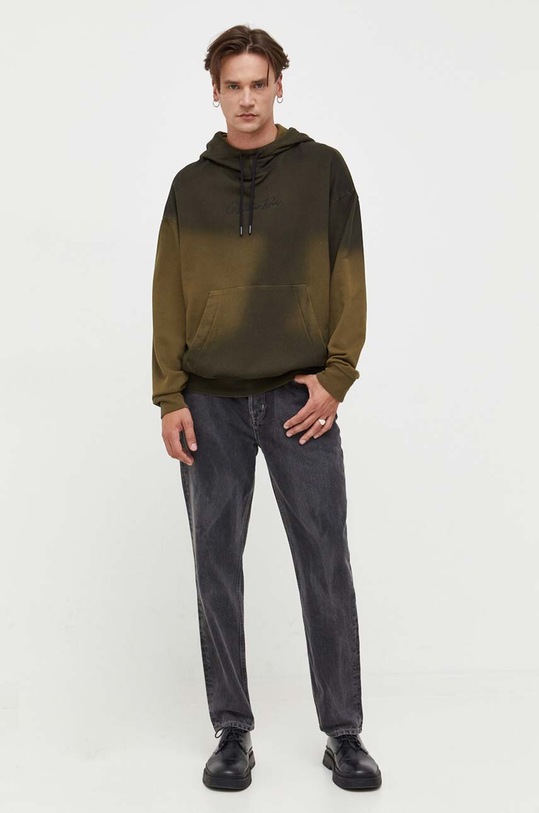 G-Star hanorac de bumbac cu modele verde D23492.B782