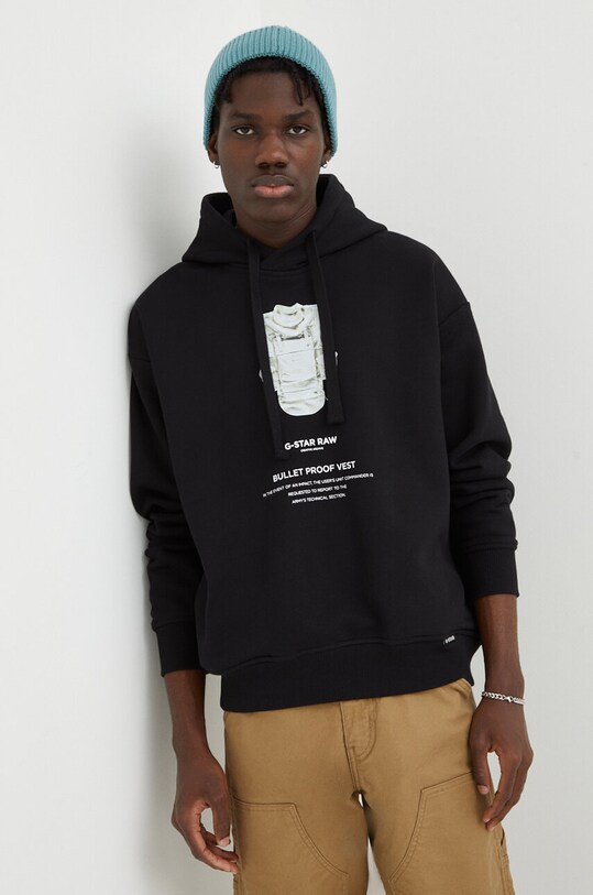 G-Star Raw bluza bawełniana nadruk czarny D23493.D395