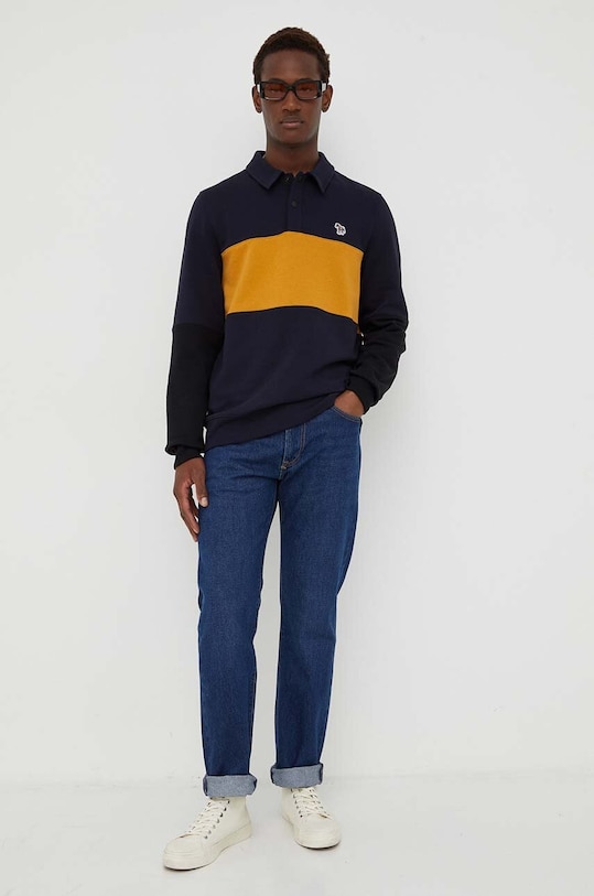 Pamučna dukserica PS Paul Smith M2R.419YZ.L21116 mornarsko plava AW23